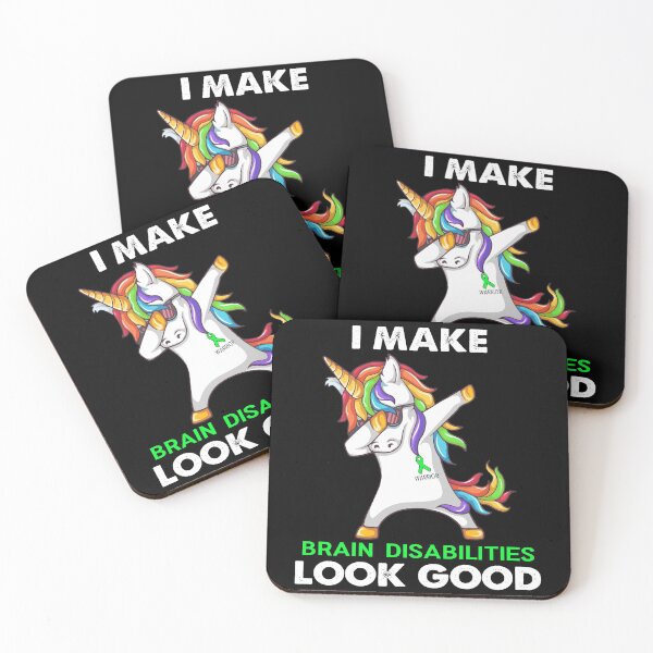 Item preview, I Make Brain Disabilities Look Good Cute Unicorn Dabbing Brain Disabilities Warrior designed and sold by heppenp.