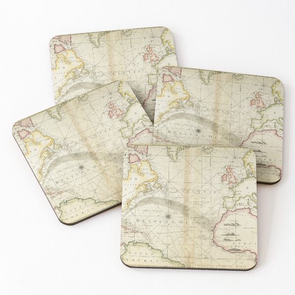 Item preview, Vintage Maps - Atlantic Ocean designed and sold by KnightandMoon.
