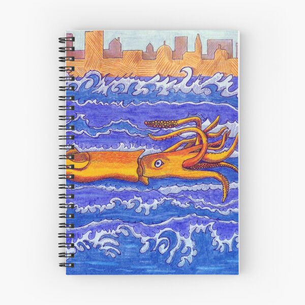 Item preview, 524 - A FLYING SQUID - DAVE EDWARDS - COLOURED PENCILS - 2021 designed and sold by BLYTHART.