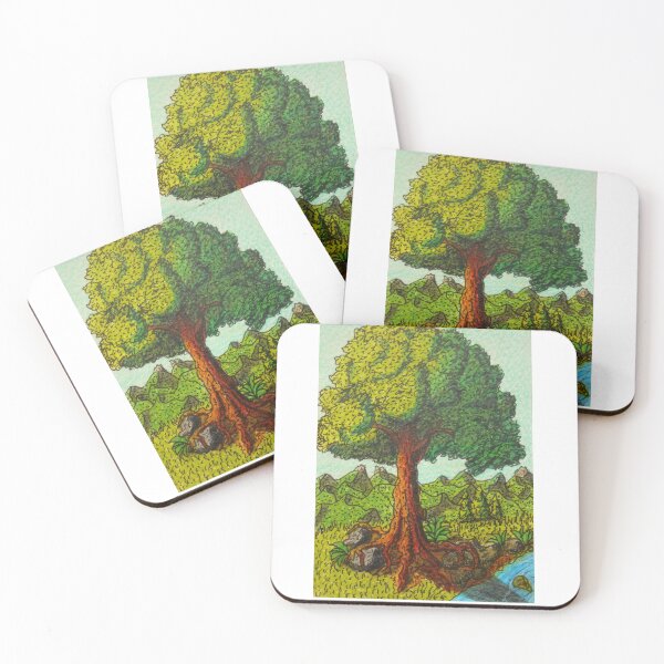 Item preview, Tree art inspirational landscape- nature illustration designed and sold by exiarts.