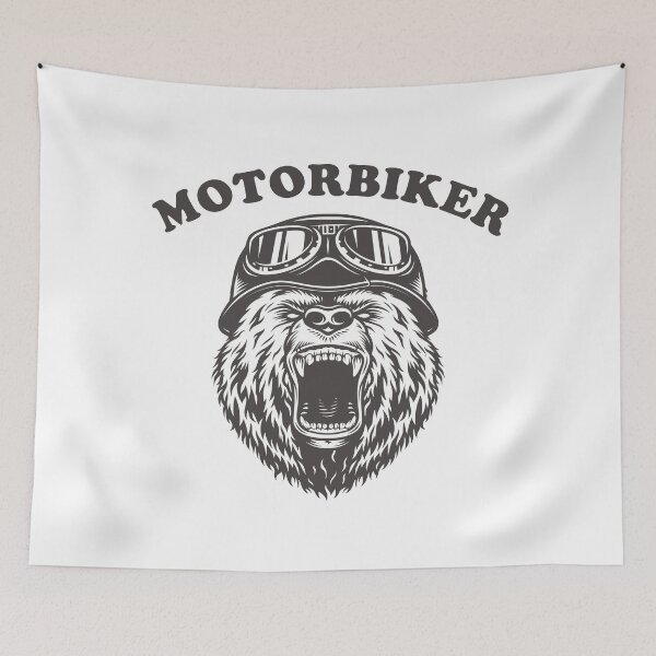 Item preview, Bear motorbiker designed and sold by kikinafashion.
