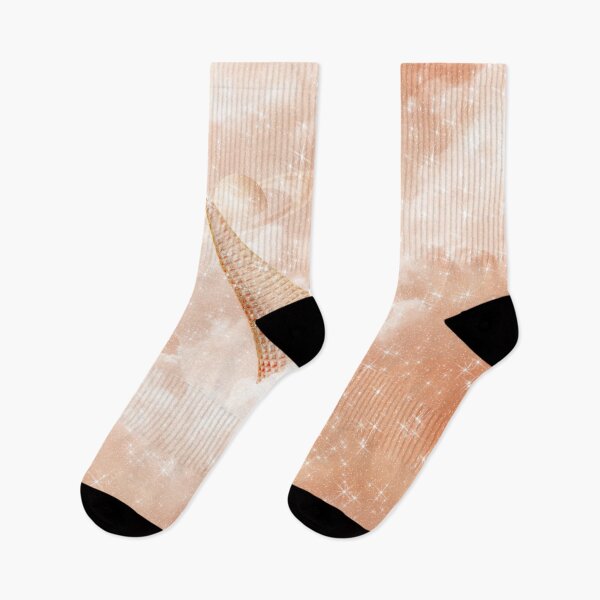 Item preview, Cream Peach Watercolor Pastel Candy Cone Clouds Kawaii designed and sold by Jolly-Yosei.