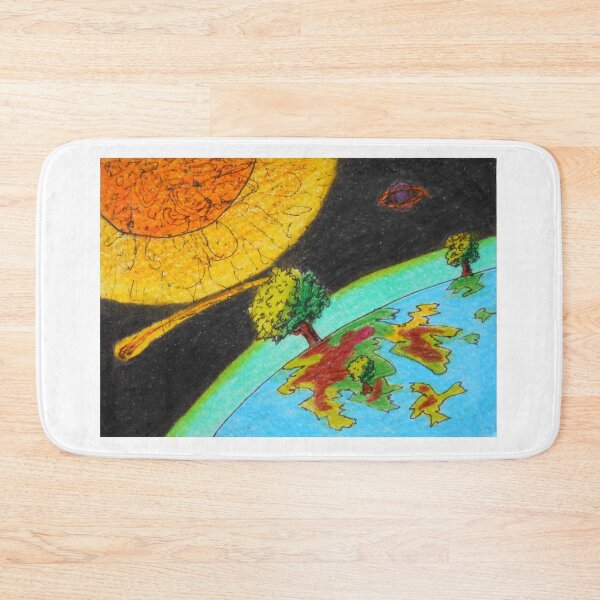 Item preview, Cosmos artwork with planet landscape, sun and a commet designed and sold by exiarts.