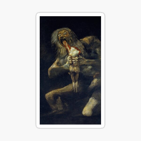 Aperçu de l'œuvre Saturne dévorant son fils - Goya créée et vendue par Zachariahs' Odd Shop.