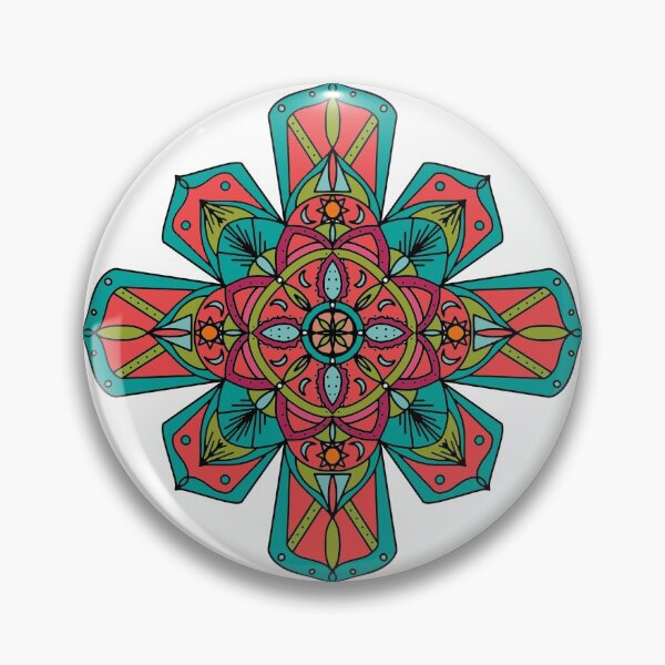 Item preview, Zen Art | Mandala 3.2 Design Sun & Moons Orange Green Teal designed and sold by Old Urban Farmhouse Design Studio.