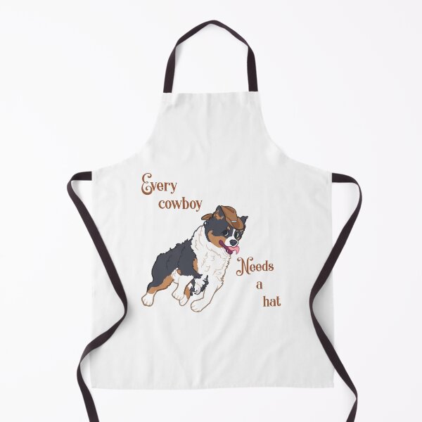Item preview, Every cowboy needs a hat Black tri Aussie designed and sold by Ivy Fox Illustration.