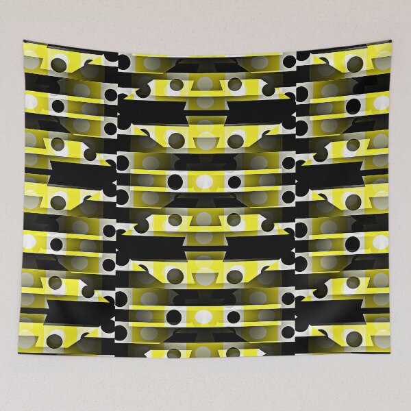 Item preview, Yellow White Black Polka Dots designed and sold by ArtIAM8.