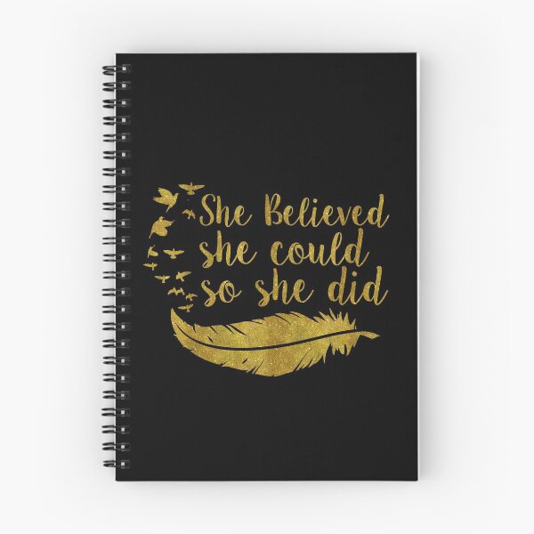 Item preview, She Believed She Could So She Did | Golden designed and sold by KarolinaPaz.