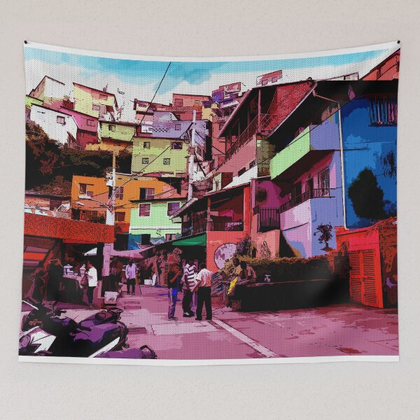 Item preview, Colombia Medelim - Comics - Digital Paint - Colorful Houses designed and sold by RazzArt.