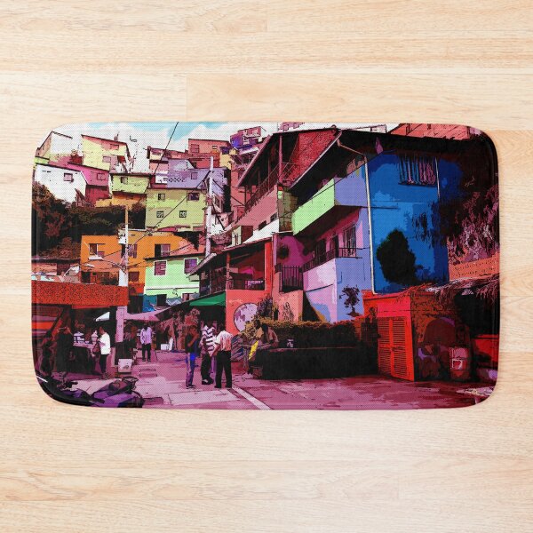 Item preview, Colombia Medelim - Comics - Digital Paint - Colorful Houses designed and sold by RazzArt.