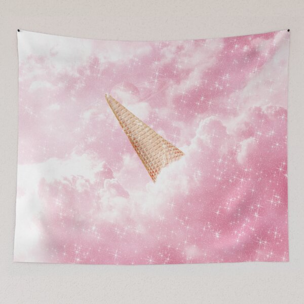 Item preview, Pink Watercolor Pastel Candy Cone Clouds Kawaii designed and sold by Jolly-Yosei.
