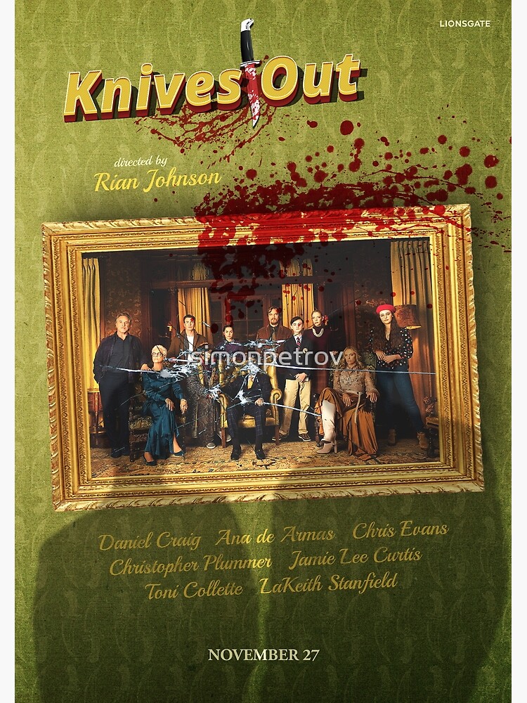 "Knives Out /film poster" Poster for Sale by simonpetrov Redbubble