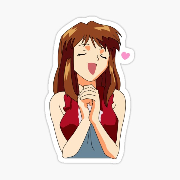 Vista previa del artículo con la obra «Asuka in love», diseñado y vendido por Migi-Desu.
