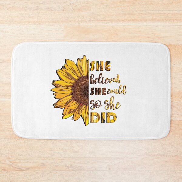 Item preview, She Believed She Could So She Did | Sunflower designed and sold by KarolinaPaz.