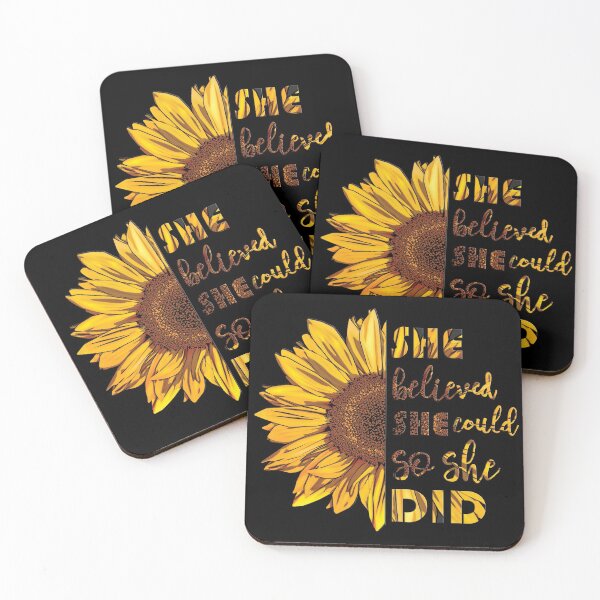 Item preview, She Believed She Could So She Did | Sunflower designed and sold by KarolinaPaz.