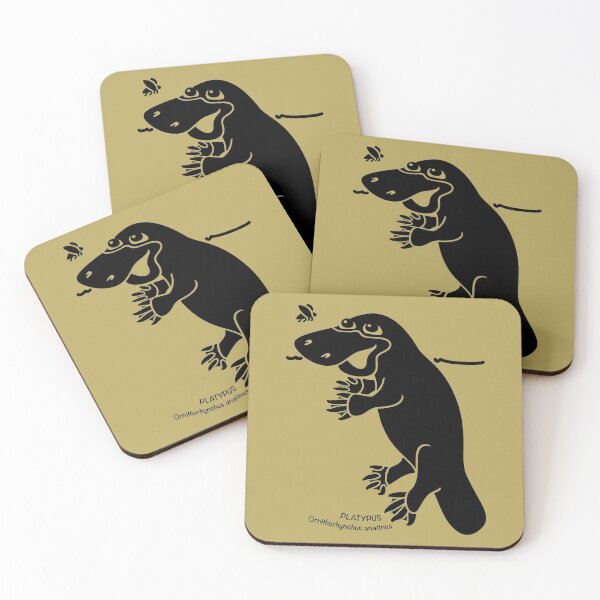 Item preview, Platypus. Iconic Australian Animal. Silhouette with name. designed and sold by BOLD-Australia.