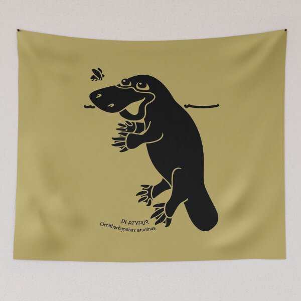 Item preview, Platypus. Iconic Australian Animal. Silhouette with name. designed and sold by BOLD-Australia.