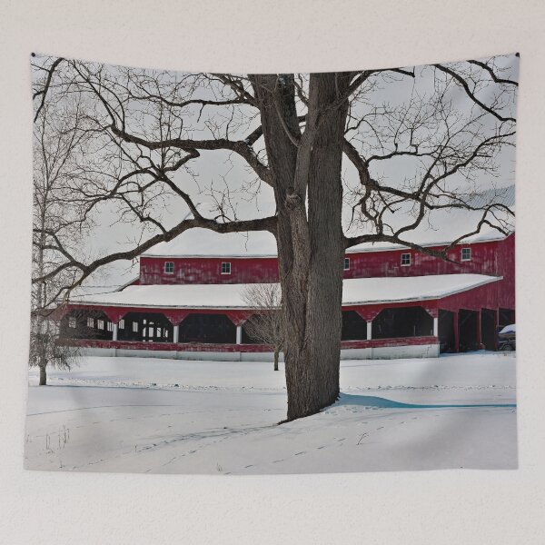Item preview, Red Barn in the Snow designed and sold by ReneeKennedy.