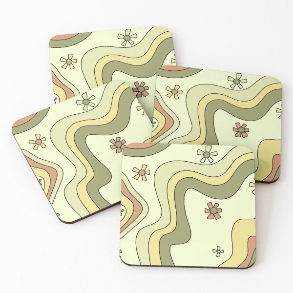 Item preview, Hippie green flowerpower print  designed and sold by Peyton Hill.