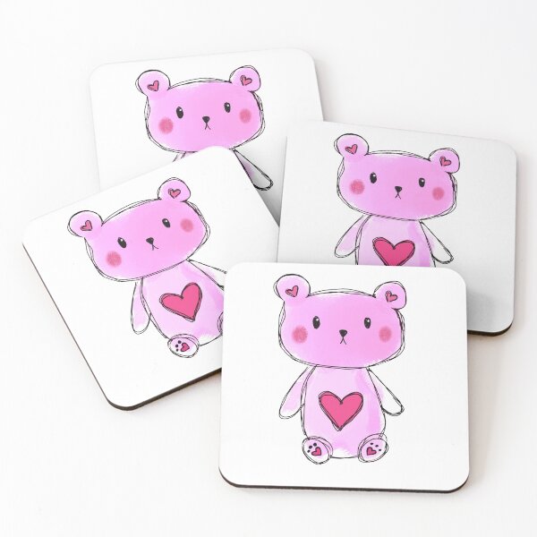 Item preview, Pink Heart Bear designed and sold by neonnovelty.