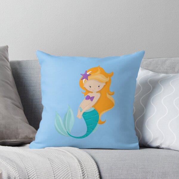 Item preview, Happy and Adorable Red Haired Mermaid designed and sold by PacifierCity.