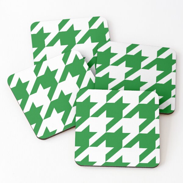Item preview, Green and White Houndstooth Large designed and sold by Feeling Artsy.