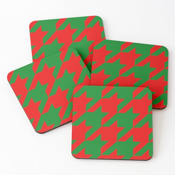 Item preview, Christmas Green and Red Houndstooth Large designed and sold by Feeling Artsy.
