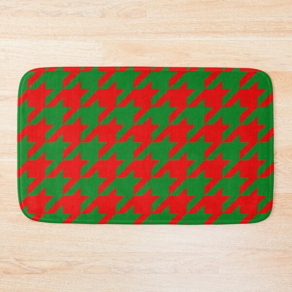 Item preview, Christmas Green and Red Houndstooth Large designed and sold by Feeling Artsy.