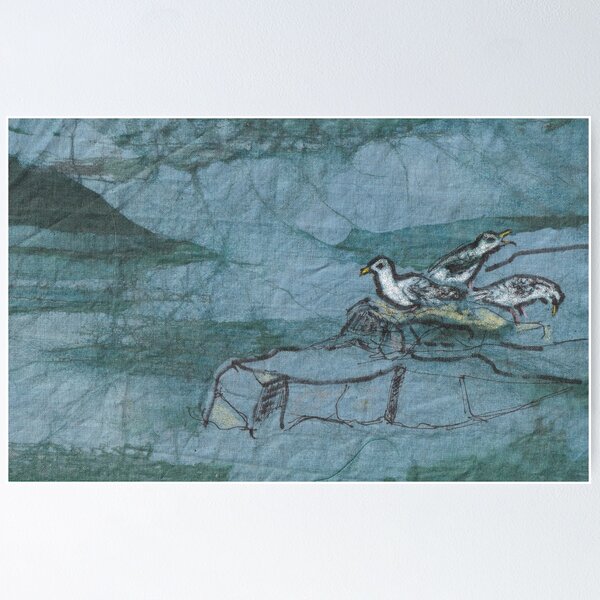 Item preview, sea gulls on the rocks designed and sold by sirenas.
