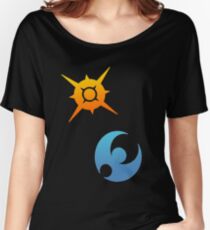 Pokemon Sun and Moon Symbols Women's Relaxed Fit T-Shirt