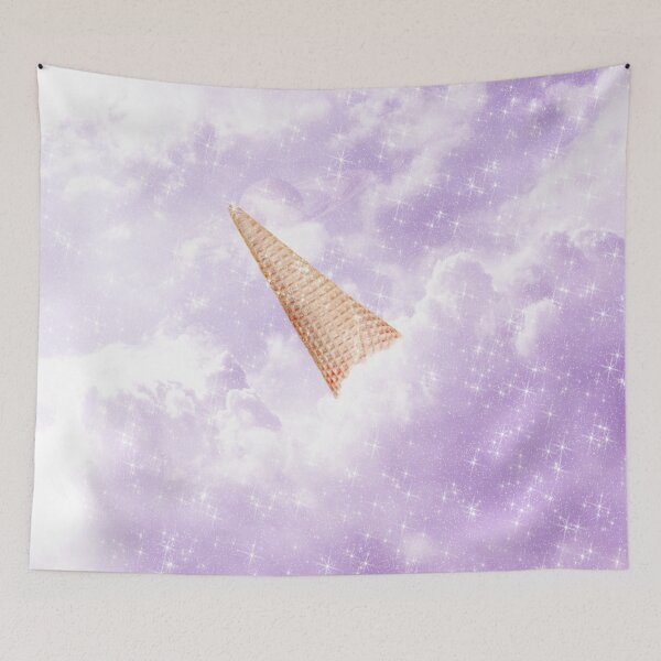 Item preview, Purple Watercolor Pastel Candy Cone Clouds Kawaii designed and sold by Jolly-Yosei.