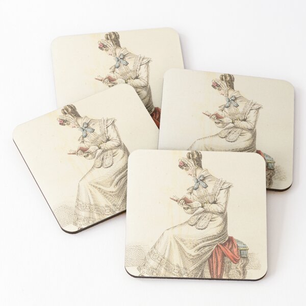 Item preview, Seated Lady Reading Her Book | Vintage Illustration  designed and sold by KnightandMoon.