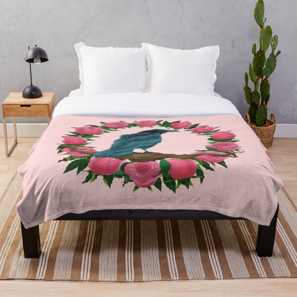 Item preview, American Crow on Pink Roses designed and sold by jungsuart.