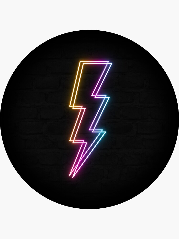 Retro Neon Lightning Vinyl
