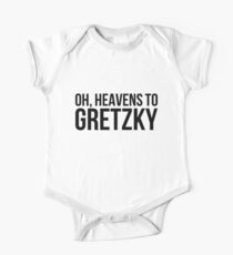 Heavens to Gretzky (black text) One Piece - Short Sleeve