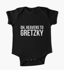 Heavens to Gretzky (white text) One Piece - Short Sleeve