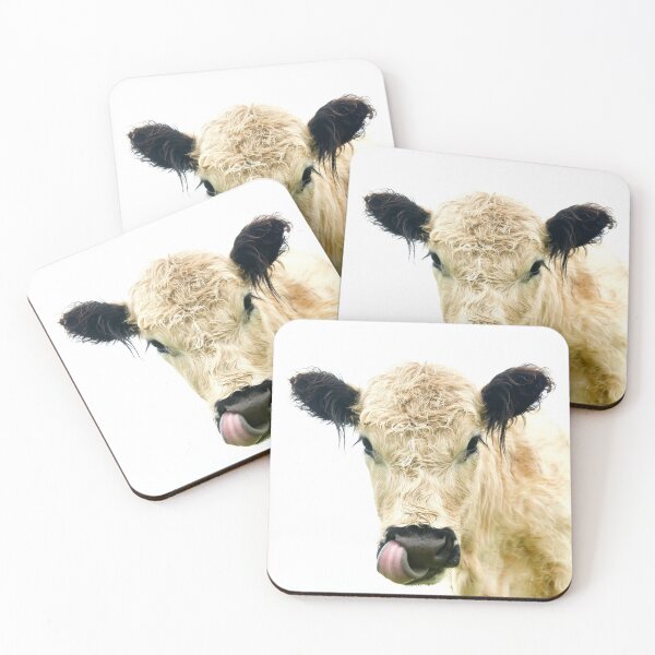Item preview, Dairy Cow licks nose designed and sold by ArtbyBodge.