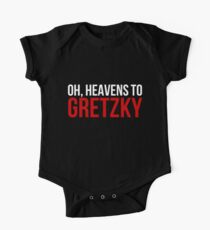 Heavens to Gretzky (white&red text) One Piece - Short Sleeve