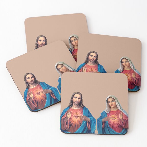 Item preview, Sacred and Immaculate Hearts (Jesus and Mary) transparent background designed and sold by Brasilia.
