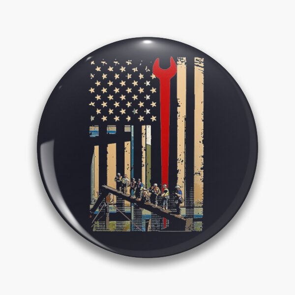 Item preview, American Flag Ironworker Union Proud designed and sold by linhkaphung.