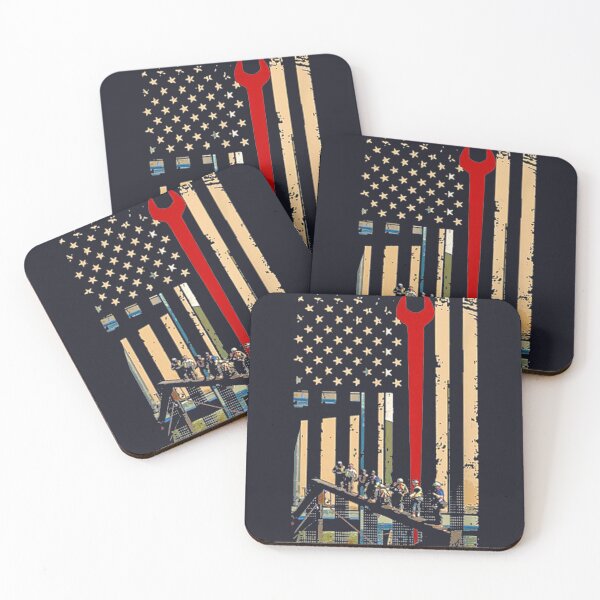 Item preview, American Flag Ironworker Union Proud designed and sold by linhkaphung.
