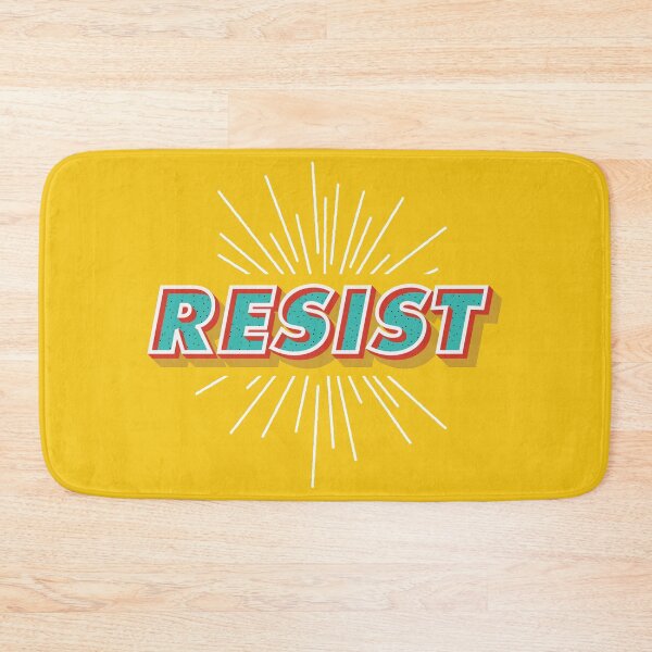 Item preview, "Resist" Yellow Polkadot Typography designed and sold by XXRebellion.
