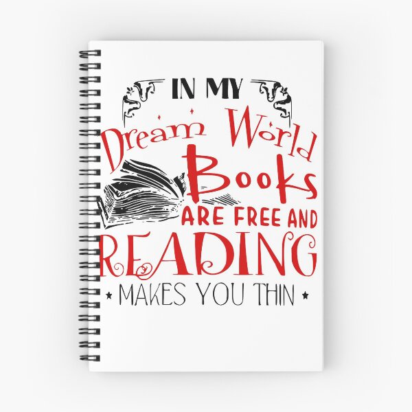 Item preview, In my dream world books are free and reading makes you thin Funny Gift designed and sold by ThomasTrump.