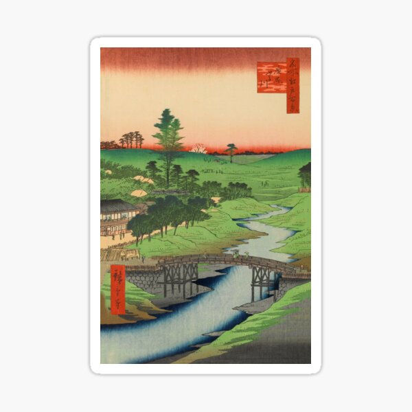 Item preview, Furukawa River Spring Landscape Vintage Ukiyo-e Japanese Art designed and sold by VintageArchive.