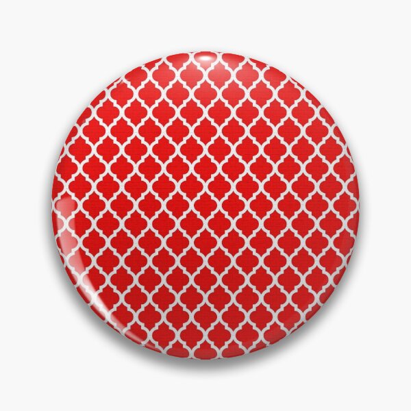 Item preview, White on Red Quatrefoil Pattern 08 designed and sold by vortexatelier.
