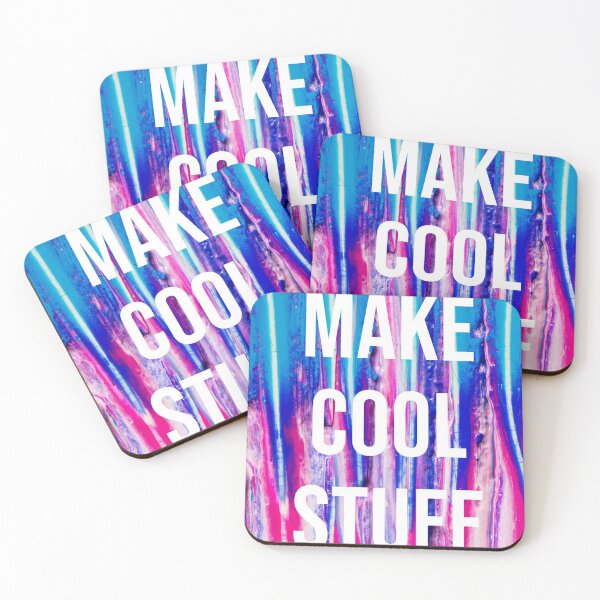 Item preview, MAKE COOL STUFF (v2 paint smear, negative space) designed and sold by AdennFox.