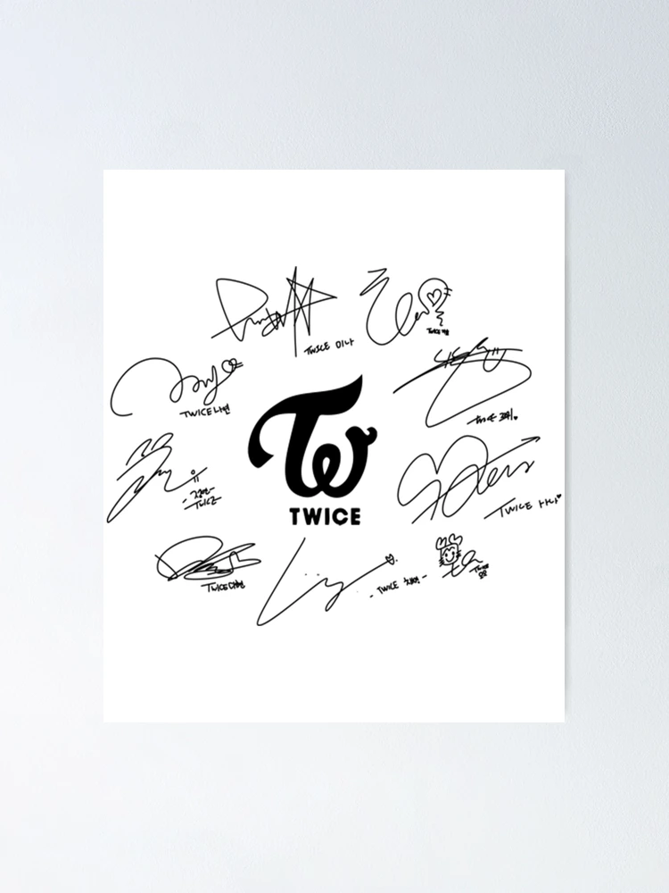 TWICE メンバーサイン fposter,small,wall_texture,
