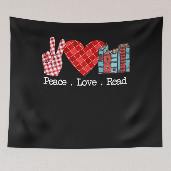 Artikelvorschau, Peace Love Read Teacher Reading Books Lover T-Shirt entworfen und verkauft von Lukifo-Caster.