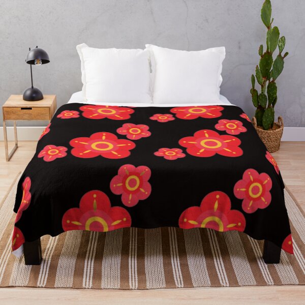 Item preview, African Orange Floral on Black designed and sold by julset.