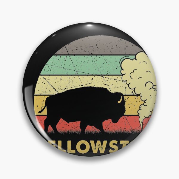 Item preview, Vintage Yellowstone National Park Wyoming Mountains Bison T-Shirt designed and sold by thuba257.